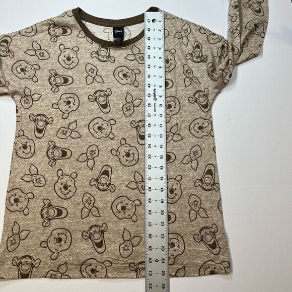 Disney Tan Brown Winnie The Pooh Long Sleeve Top Bottom Pajama Set Size Small - Picture 8 of 10